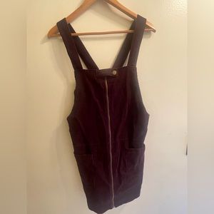 Forever 21 Maroon Zip Up Dress
